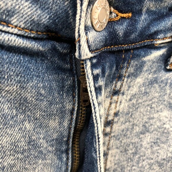 Guess Denim Skinny Jean Womens 30 Acid Wash High Rise Logo Butt Stretch - Picture 5 of 12